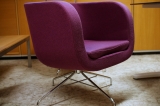 Scandiform dizaina krēsls, grozāms, hromēta tērauda kājiņa