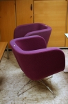 Scandiform dizaina krēsls, grozāms, hromēta tērauda kājiņa